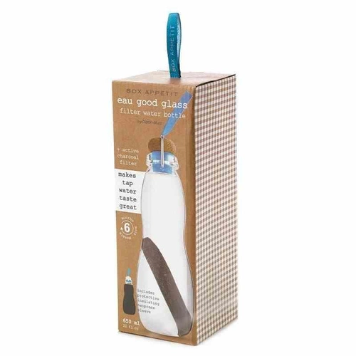  Butelka na wodę EAU GOOD z aktywnym węglem w pokrowcu BB niebieski