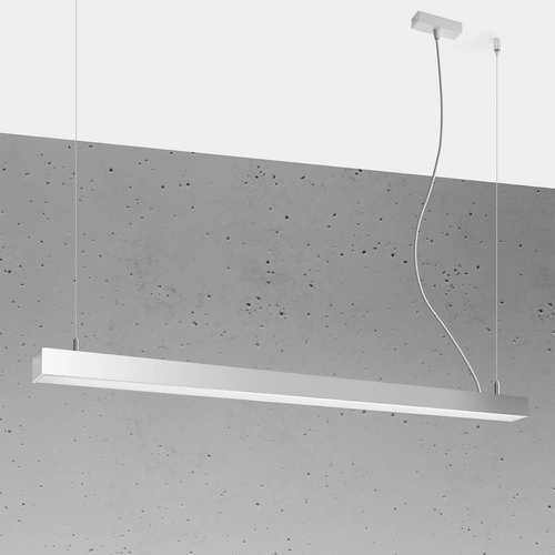 Lampa wisząca LED Pinne szara 117 cm nowoczesna nad stół do kuchni i jadalni