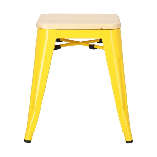 Stołek Paris 2 Wood żółty sosna naturalna