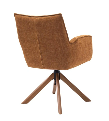 Krzesło obrotowe Marilla do jadalni tapicerowane z podłokietnikami