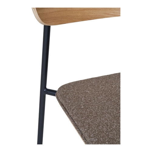 Krzesło drewniane Estepona jesion czarny Intesi do jadalni i kuchni klasyczne z oparciem