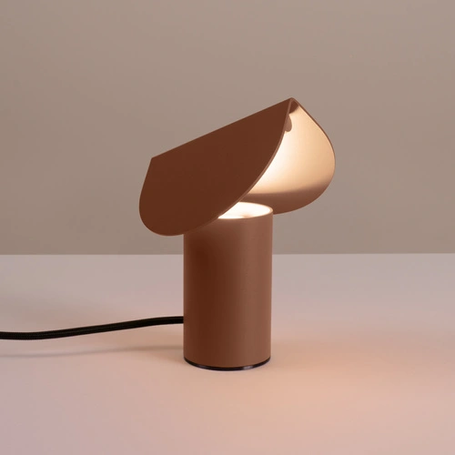 Lampa biurkowa LED BISCUIT mocca nowoczesna aluminiowa na biurko