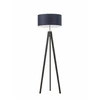 Lampa podłogowa drewniana HAITI granatowy abażur glamour do salonu i pokoju dziecięcego LYSNE