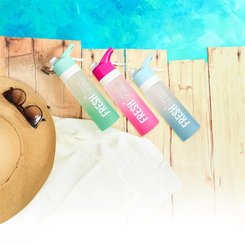 Bidon na wodę Intesi Fresh&Fun różowy nowoczesny szczelny do pracy szkoły i na trening