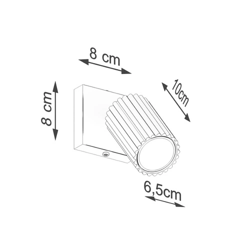 Kinkiet ścienny KARBON beżowy nowoczesny aluminium z ruchomym kloszem do salonu i sypialni