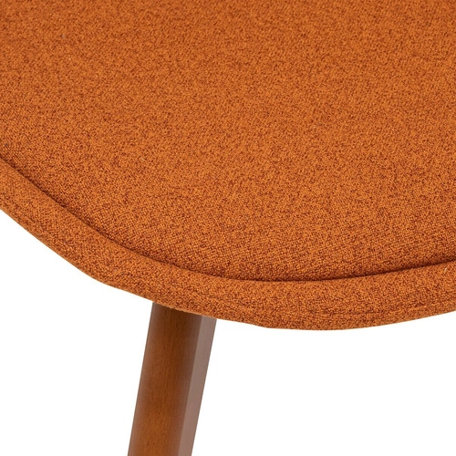 Krzesło tapicerowane Baya pomarańczowe do jadalni i salonu skandynawskie drewniane Atmosphera