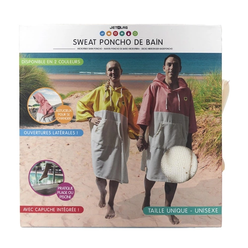 Ponczo Ainsa ręcznikowe różowe