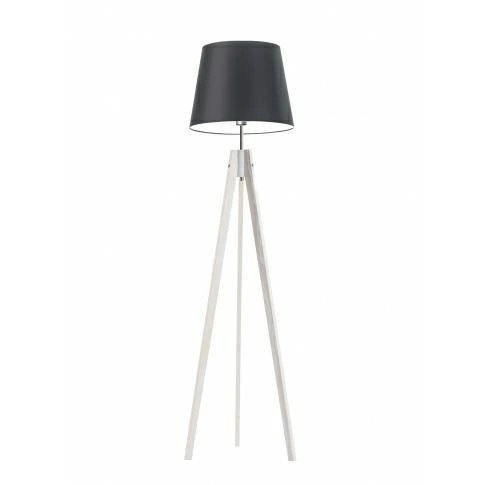 Lampa podłogowa ARUBA abażur czarny stelaż biały