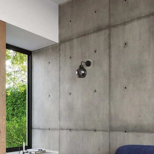 Lampa wisząca ALINO 1 czarna nowoczesna szklana regulowana do salonu i jadalni