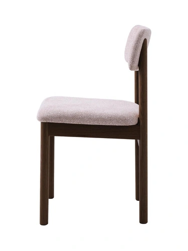 Krzesło do jadalni Canora tapicerowane piaskowe na dębowych nogach