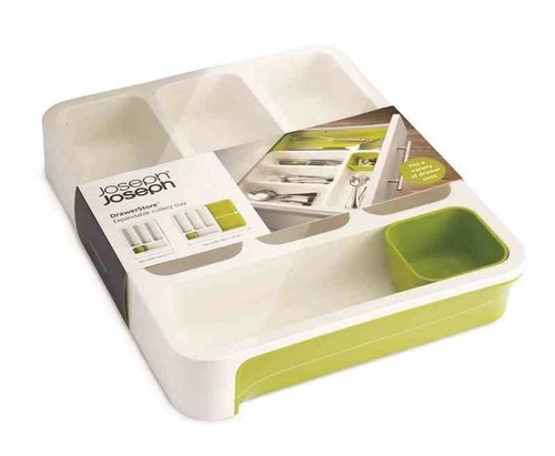 JJ - Organizer do szuflad na sztućce, szary