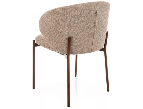 Krzesło Elsme beżowe z podłokietnikami do jadalni i salonu Intesi