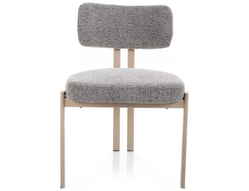 Krzesło Montico szare Intesi tapicerowane nowoczesne do jadalni salonu
