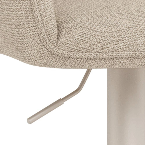 Hoker Glenda beżowy tapicerowany obrotowy z regulacją do kuchni