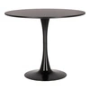 Stół okrągły 90 cm Simplet Skinny Black czarny nowoczesny do jadalni i kuchni na jednej nodze
