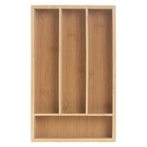 Zestaw sztućców na 6 osób Bambou 5five simply smart, stal nierdzewna i bambus, z pojemnikiem