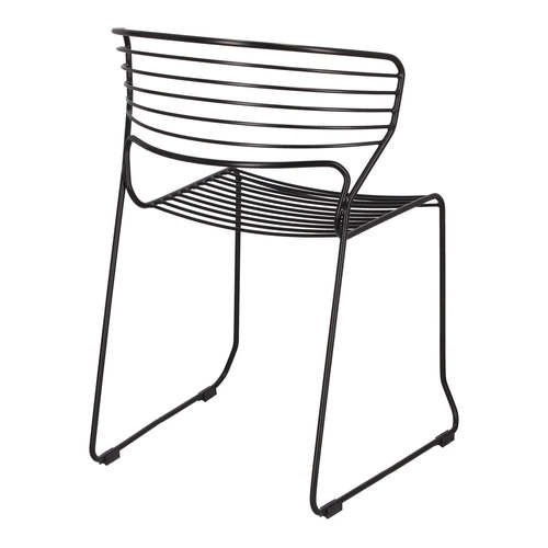 Zestaw 4 krzeseł Hilly czarne