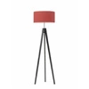 Lampa podłogowa HAITI abażur czerwony stelaż popielaty