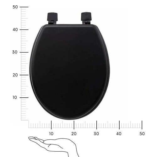 Deska sedesowa Kohl czarna z duroplastu do toalety nowoczesna