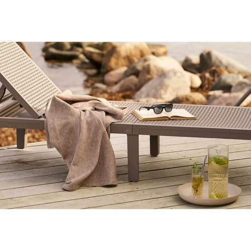 Koc Puno szarobrązowy ciepły dekoracyjny do salonu i sypialni 130x156 cm