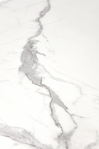 Stół rozkładany do jadalni Crosser biały marmur nowoczesny blat ceramiczny 160-200 cm Intesi