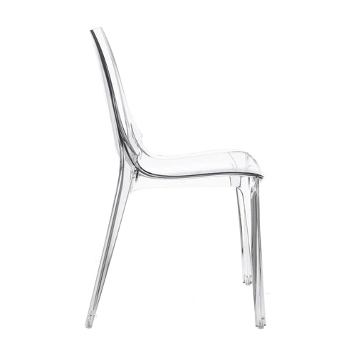 Krzesło Vanity transparentne do jadalni i ogrodu SCAB Design nowoczesne sztaplowane z tworzywa