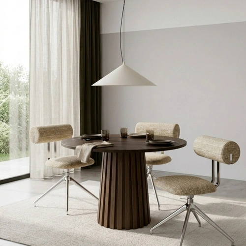 Lampa wisząca FINT beżowa LED do salonu regulowana nowoczesna