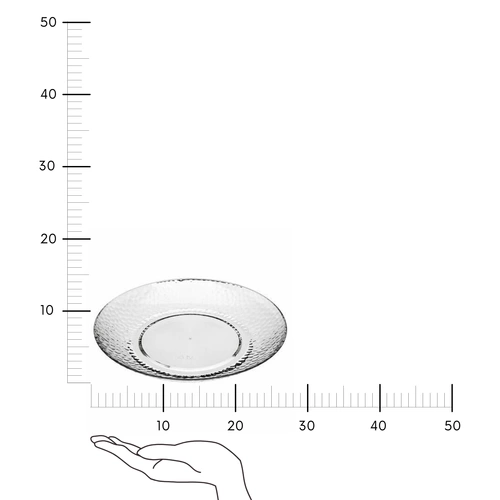 Talerz obiadowy Estiva 27 cm transparentny okrągły plastikowy do jadalni i ogrodu 5five