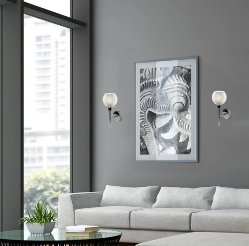 Kinkiet ścienny Ozzo nowoczesny szklany chrom regulowany do sypialni i salonu Candellux