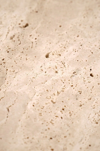 Stolik kawowy Epkos okrągły trawertynowy biały nowoczesny wysoki do salonu 35 cm