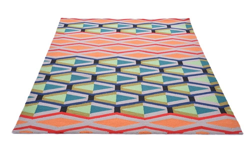 Dywan zewnętrzny nowoczesny Cruz 160x230 multikolor geometryczny na taras i balkon łatwoczyszczący