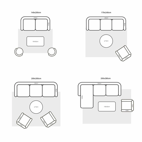 Dywan zewnętrzny nowoczesny Aura multikolor 200x280 cm łatwoczyszczący na taras i balkon