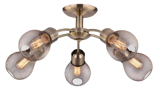Lampa wisząca Gliva 5x60W E27 patyna (bez żarówek) a60 (mm)
