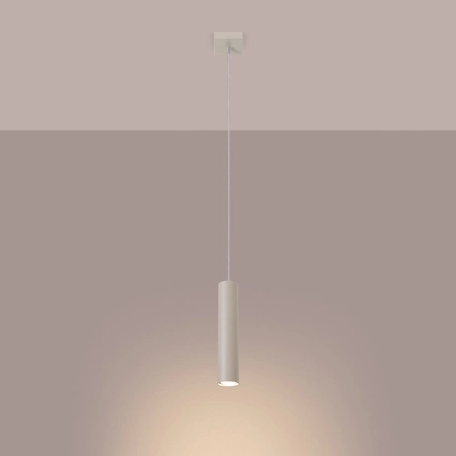 Lampa wisząca loftowa Lagos beżowa regulowana do salonu i kuchni sufitowa 1-punktowa