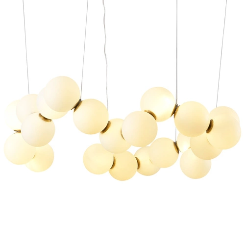 Lampa wisząca kula LED CORALLI-80 biała nowoczesna do salonu i nad stół 80 cm