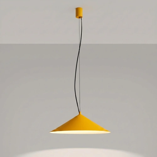 Lampa wisząca FINT żółta LED do salonu regulowana nowoczesna