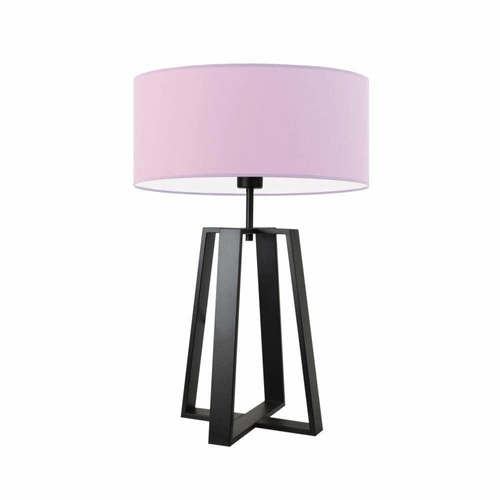 Lampka nocna do sypialni Thor nowoczesna fioletowa z abażurem LYSNE 61 cm na stolik