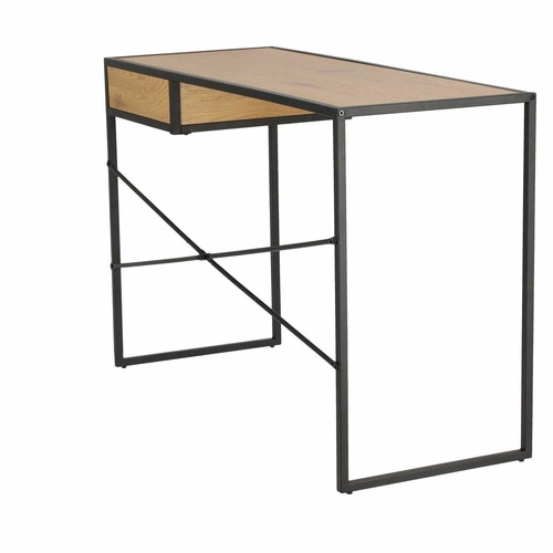 Biurko Seaford Dąb z szufladą naturalny/czarny