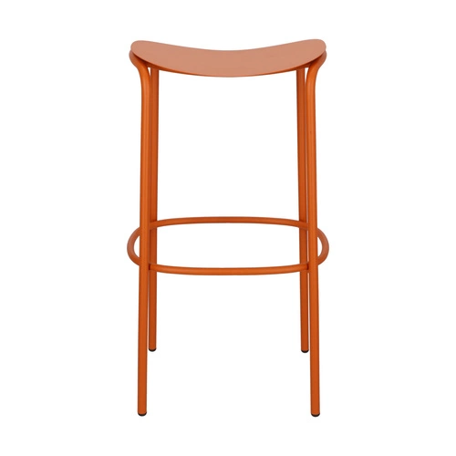 Hoker metalowy Trick 75 cm pomarańczowy nowoczesny bez oparcia do kuchni i ogrodu SCAB Design
