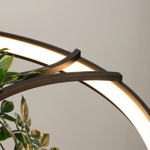 Żyrandol LED RIO BIO 78 czarny nowoczesny do salonu i jadalni aluminium 78 cm