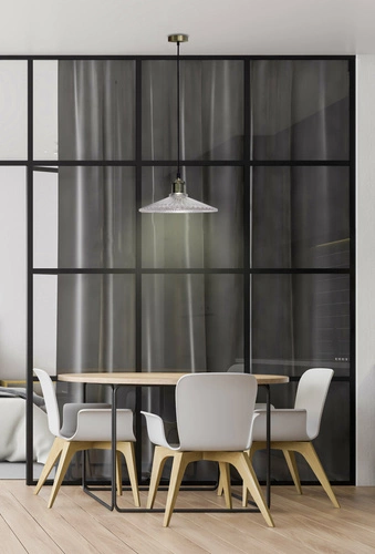 Lampa wisząca Chester szklana transparentna nad stół do jadalni styl skandynawski 21 cm