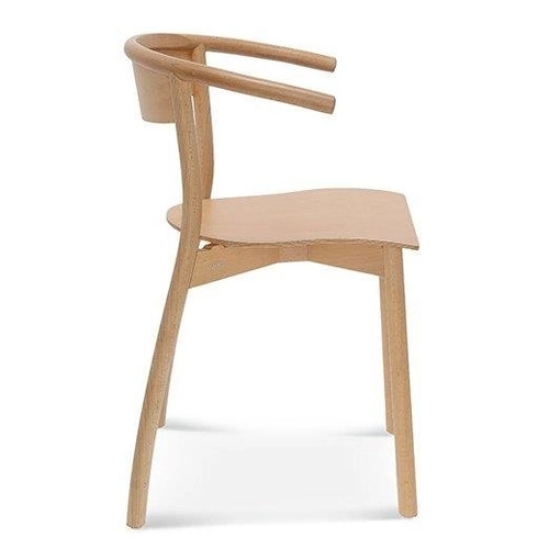 Krzesło drewniane Fala Fameg z podłokietnikami do jadalni i salonu skandynawskie premium