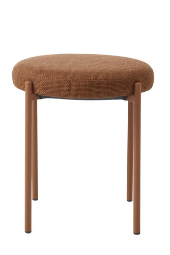 Stołek tapicerowany Pulto terrakotta aksamitny do kuchni i jadalni nowoczesny