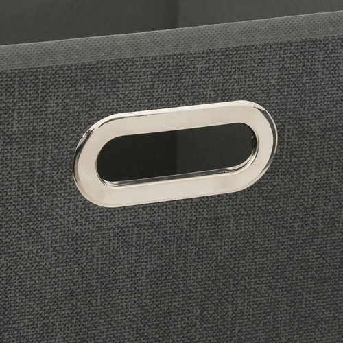 Pudełko materiałowe do regału 31x31cm szare z uchwytem 5five simply smart nowoczesne