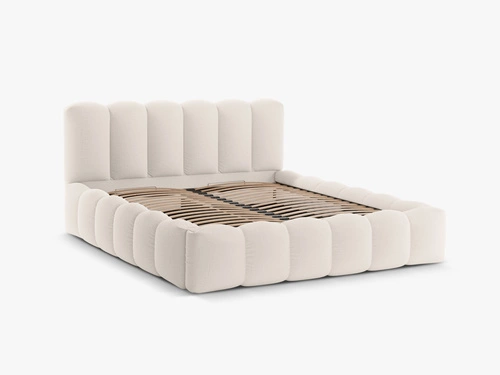Łóżko Lupine Light Beige Structured  Fabric 180x200