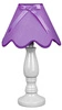 Lampka nocna Lola fioletowa ceramiczna z abażurem do sypialni i pokoju młodzieżowego CANDELLUX