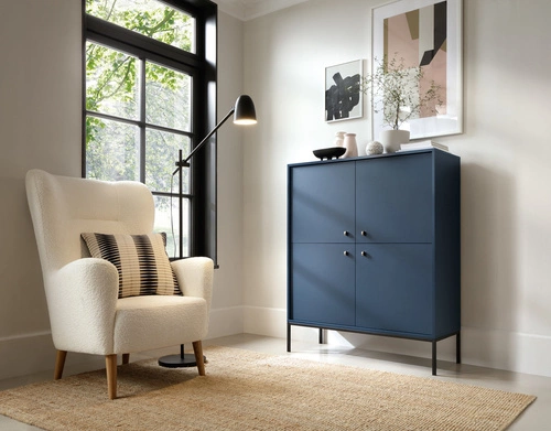 Zestaw mebli do sypialni Evora granatowa