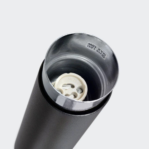 Plafon sufitowy NERO 12,5 czarny chrom nowoczesny metalowy do salonu i przedpokoju