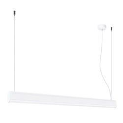 Lampa wisząca FARGE biała LED regulowana do kuchni i nad wyspę nowoczesna 120 cm