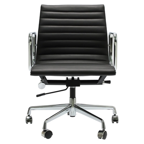 Fotel biurowy ergonomiczny CH1171 PREMIUM skórzany obrotowy czarny inspirowany EA117